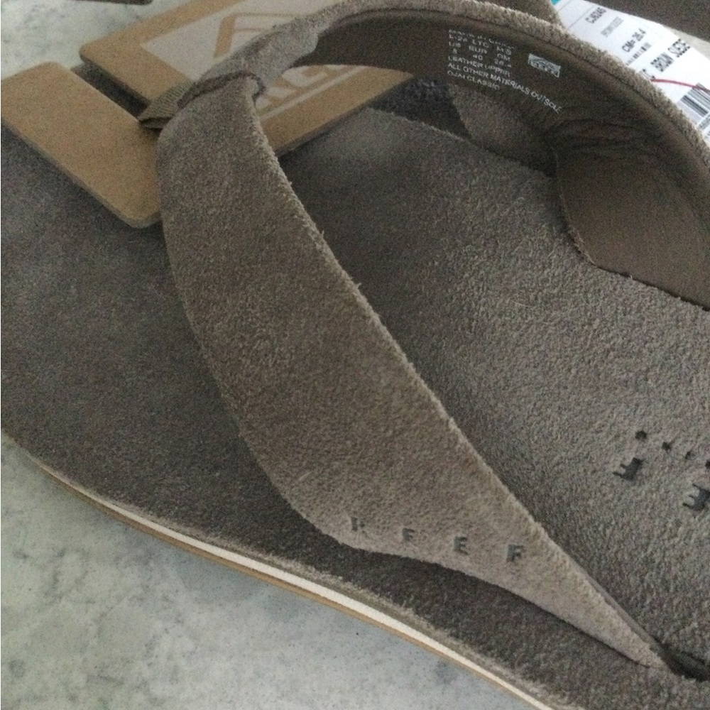 Reef Taupe Suede Sandals